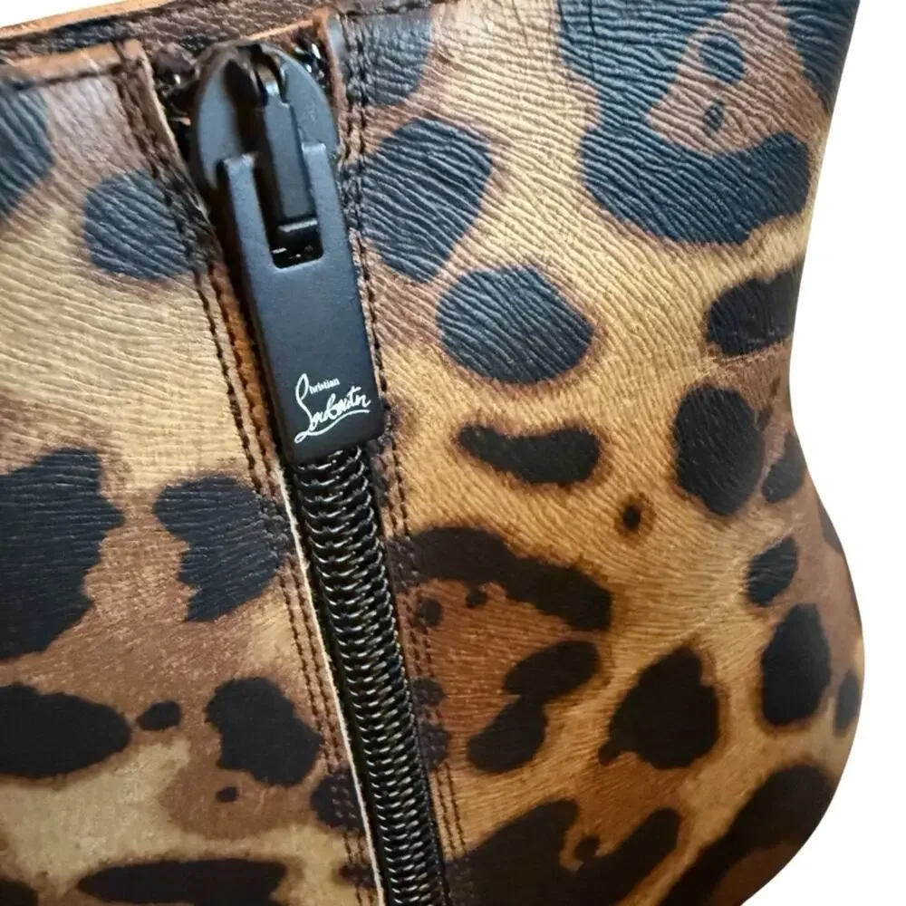 Christian Louboutin Bianca Booty 120 Leopard Platform 36.5 US 6.5 NEW No Box